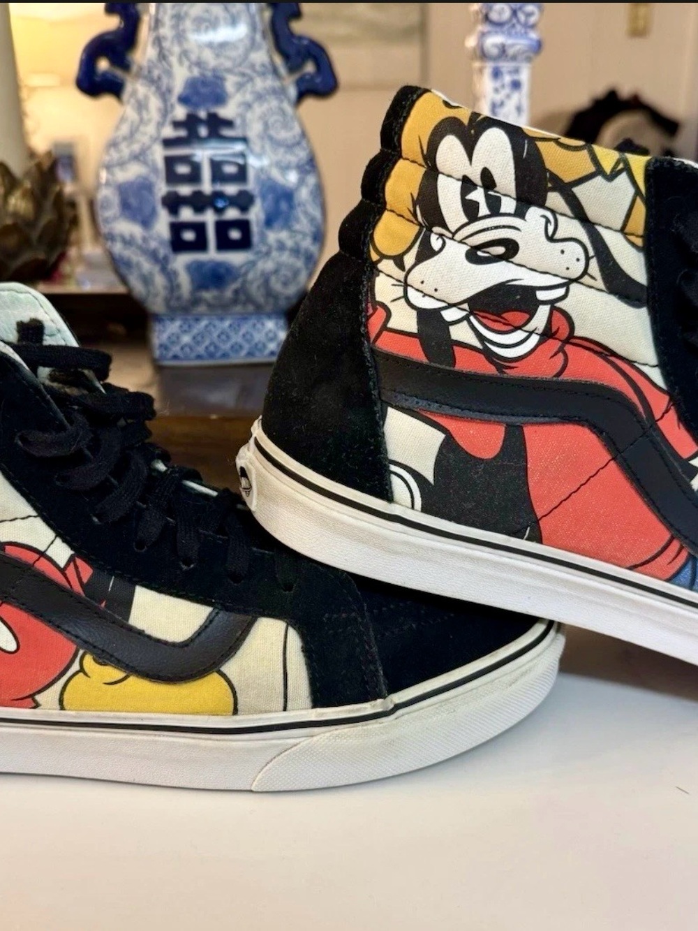 Retired Disney Gang Vans High-Top Sneakers in Mickey, Donald, Pluto, & Goofy